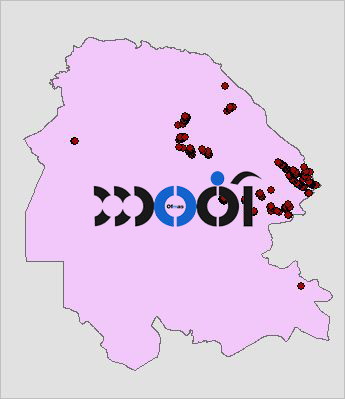شیپ فایل زمین لغزش های استان خوزستان